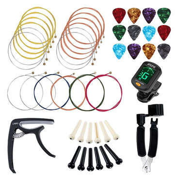 Guitar Strings Changing Kit Guitar Accessories Kit Guitar Playing Maintenance Tool for Beginners