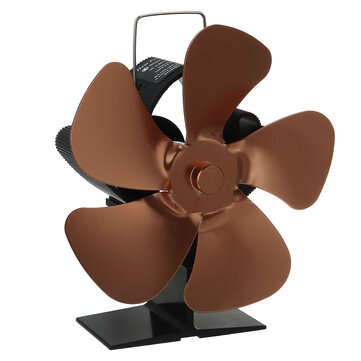 SF104S 5 Blades Fireplace Fan Silent Motors Heat Powered Stove Fan Eco Stove Fan... (COLOR.: COPPER)