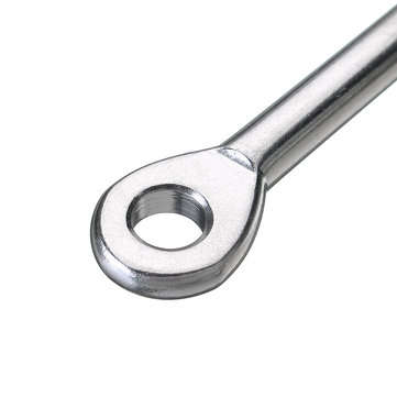 3mm 316 Marine Grade Polished Stainless Steel Swage Eye Terminal Steel Wire Rope Eyelet