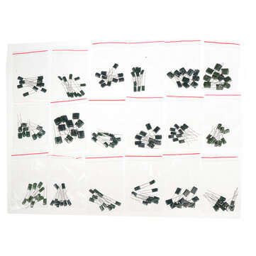 180pcs 18value*10pcs Polyester Film Capacitor Assorted Kit Contains 2A104J 2A332J 2A472J 2A103J 2A33