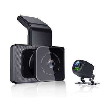 K10 3 Inch HD 1080P Dual Lens Dash Cam Front and Rear Camera Night Vision Video Recorder Car DVR Par