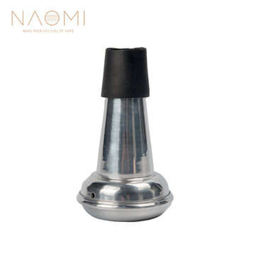 NAOMI Trumpet Mute Lightweight Aluminum Mute Straight Practice Trumpet Mute For Trumpet Woodwind Ins