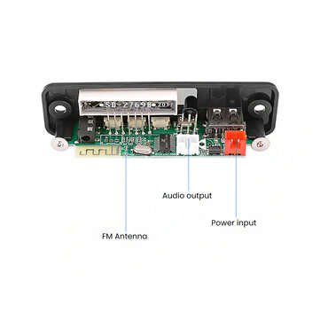 5V Bluetooth 5.0 MP3 Decoder LED Spectrum Display APE Lossless Decoding TWS Support FM USB AUX EQ Ca