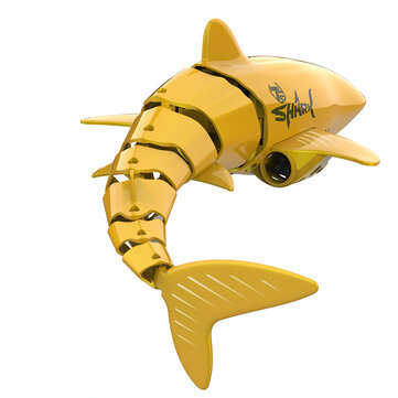 JY10 2.4Ghz RC Golden Shark Boat Robot Radio Simulation Waterproof Electronic Remote Control Swimmin