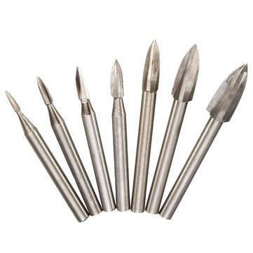 6mm Shank Three Blade White Steel Blade Manual Wood Working Grinding Carving Tool (SIZE: 3MM)