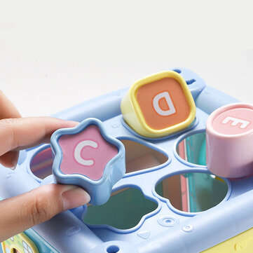 Baby Multifunctional Hexahedron Toys Piano Drum Puzzle Early Educational Music Toys