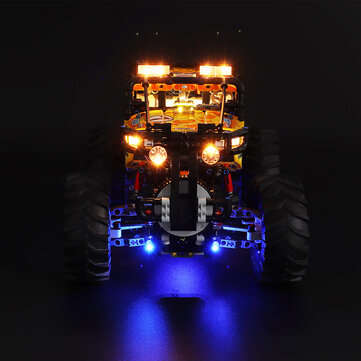 DIY LED Strip Light Kit ONLY For LEGO Technic 42099 4x4 For X-Treme Off-Roader Blue Chassis Car Bric