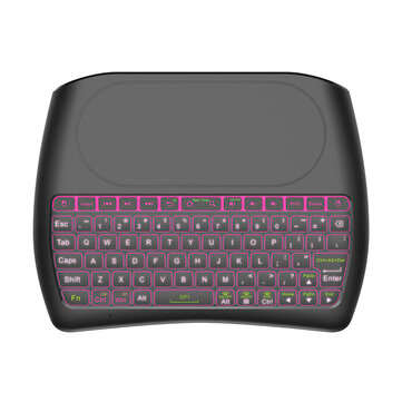 D8 USB 2.4G Wireless Mini Keyboard with 4.5 inch Touchpad Air Mouse Remote 7 Color Backlight Smart R