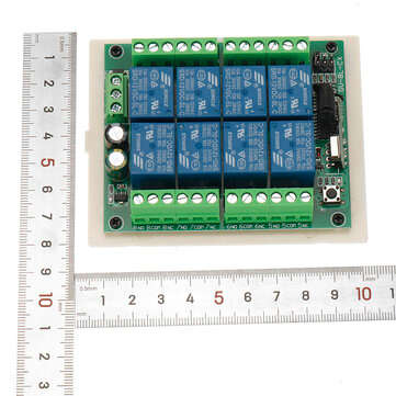 12V 8-channel Wireless Remote Control Switch Lamp Switch Industrial Equipment Motor Control with 8-k