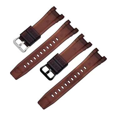 Bakeey Resin Material Watch Band Replacement Watch Strap ... (TYPE4: SILVERCLASP | COLOR: DARKBROWN)