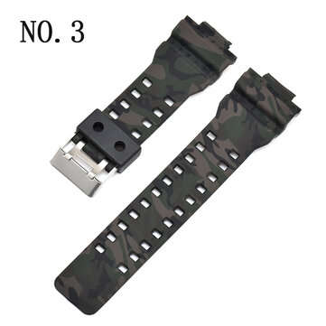 Bakeey H Type Camouflage Watch Band for Casio GA-110/100/120/GD-120/110 (NO.: NO.3)