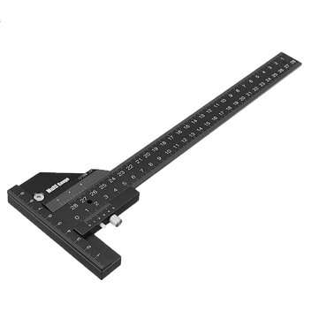 Drillpro Multifunction Inch and MM Woodworking Scriber Gauge Aluminum Steel Measuring Marking Framin