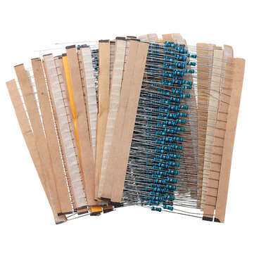 480Pcs 1R-9.1R Five-color Ring Resistance Metal Film Resistance Package 1% Precision