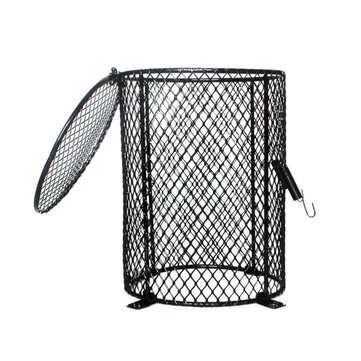 Round Reptile Heat Lamp Bulb Mesh Cage Protector Guard Anti-scalding Lampshade