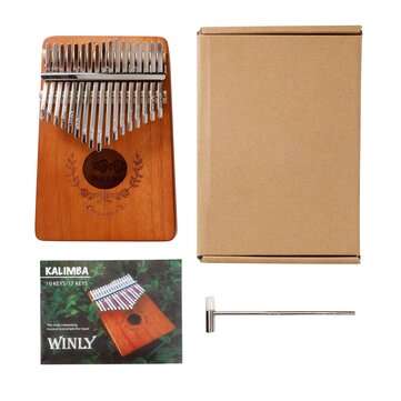 Muspor Kalimba 17 Keys Acacia Wood Thumb Piano Music Performance for Beginners Prof... (COLOR: WOOD)