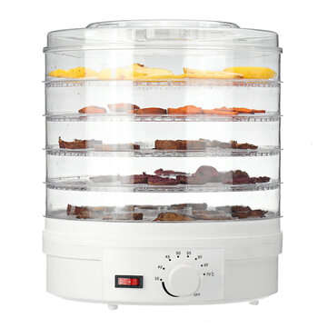 250W Food Dehydrator 5 Tray Shelf Dryer Machine Fruit Preserver Beef Jerky DIY Dri... (PLUG: USPLUG)