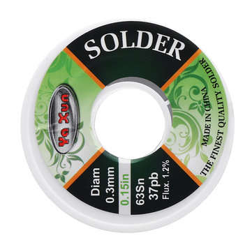 WLXY 0.3mm Diam 63Sn 37Pb Tin Lead Melt Rosin Core Solder Wire Reel Flux 1.2%