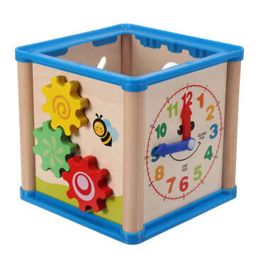 Wooden Multi-functional Wisdom Aroind Treasure Box with Beads Parent-child Educational Learning Toy