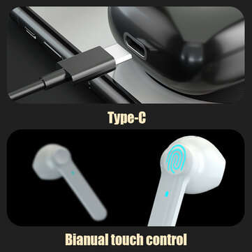 Lenovo PD1 TWS bluetooth 5.0 Earphone HiFi Stereo Half In-ear Wireless Earbuds Low Latency Touch Con