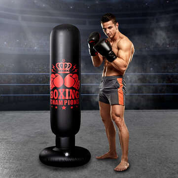 1.6M Free Standing Inflatable Boxing Punch Bag Boxing Kick Training Home Gym Fitness Tools For Adult