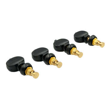 Naomi 4 pcs Ukulele Tuning Pegs Pin Machines Tuners Ukulele Parts Black And Gold Color Set