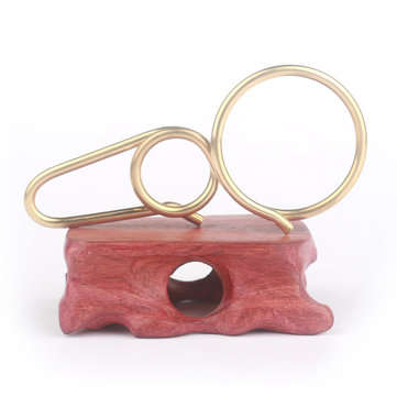 Vintage 8-shaped Brass Keychain Handcraft Belt Buckle Key Ring
