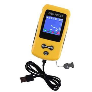 100M 125KHz LCD Fish Finder Rechargeable Wireless Sonar Sensor Transducer Portable Fishing Lure Soun