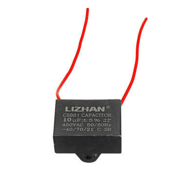 10pcs CBB61 450V 10uf Starting Capacitance AC Fan Capacitor CBB Motor Run Capacitor 450V 10F