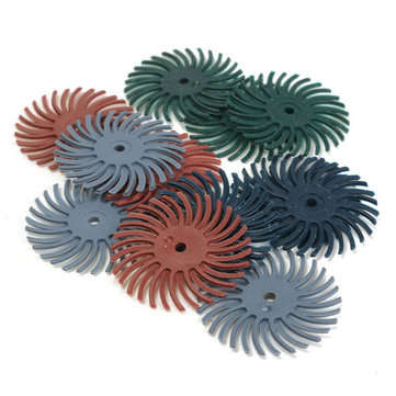 12pcs 1/8 Inch Shank Bristle Brushes 80/120/220/400 Grit Disc Brushes