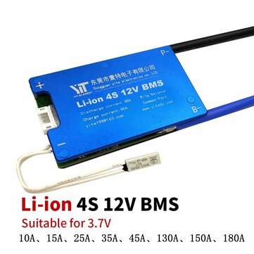 4S 12V Lithium Battery 3.7V Power Protection Board 10-180A with Temperature Protec... (CURRENT: 15A)
