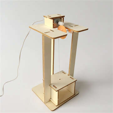 DIY Electric Electric Lift Elevator Wooden Science Experiment Puzzles Kits Physics Learning Early Ed