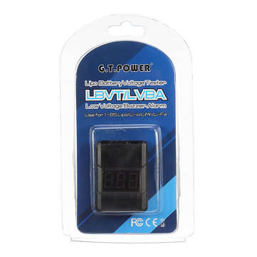 G.T.Power 1~8S Battery Voltage Meter Tester Low Voltage Alarm Buzzer