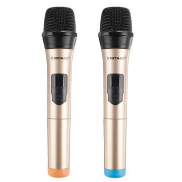 RITASC U28 Wireless Microphone System LCD Display Professional Home KTV Set