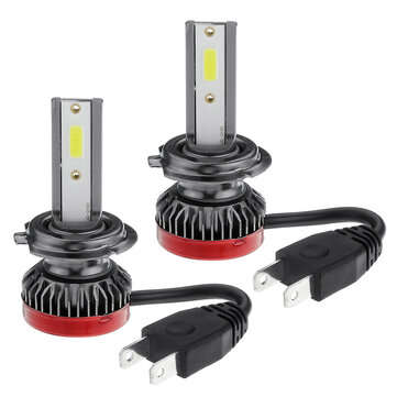 TXVSO8 Car COB LED Headlights Bulbs Set Upgrade 8000LM 6000K DC 9V-32V IP68 (TYPE: H7)