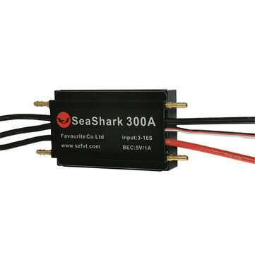 WOLF Seashark 300A Brushless ESC For RC Boat Model Spare Parts 5-16S Lipo Battery