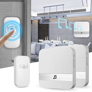 Home House 4 Volume Wireless Doorbell Chime 2 Plugin Receiver with 1 Transmitter (PLUG: UKPLUG)