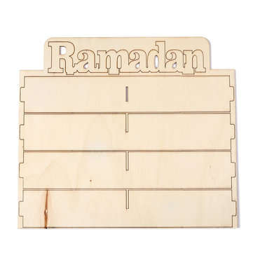 MDF Wooden Ramadan Advent Calendar DIY House Drawer Stand Rack Decorations