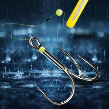 ZANLURE Automatic Fishing Hook Set Spring Fishing Three Claw Hooks with Fishing Float Winding Coil C