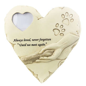 Pet Dog Tombstone Memorial Stone Personalized With Waterproof Photo Frame Paw Print Pet Passing Gift