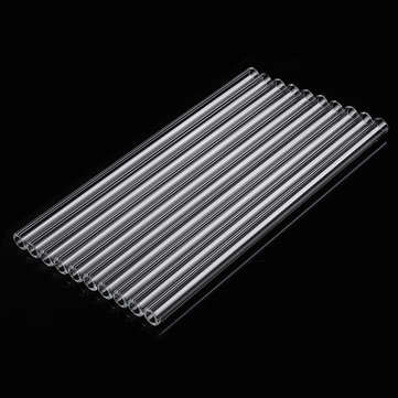10Pcs Length 150mm OD 7mm 1mm Thick Wall Borosilicate Glass Blowing Tube Lab Tubes