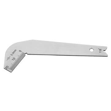 Stainless Steel Drill Bit Sharpening Angle Gauge 118 Degree Scale Gage Measuring Tool