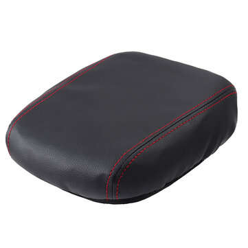 PU Leather Car Center Armrest Console Lid Box Cover For Volkswagen Golf 7 13-17 (COLOR.: BLACK&RED)