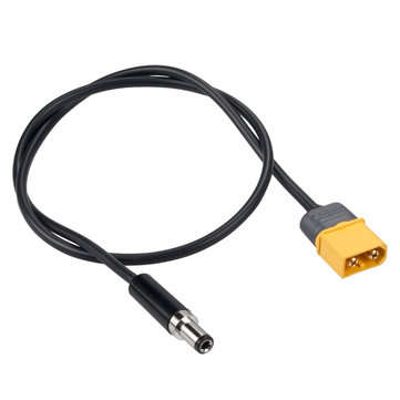 RJXHOBBY XT60 Male Bullet Connector to Male DC 5.5mmX2.1mm DC5521 Rubber Power Cable for T12 Electri