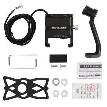 GUB G-91 USB 12V-48V 360 Rotatable Anti-Slip Universal Bicycle Phone Holder Motorcycle Electric Bi