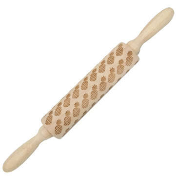 JM01691 Wooden Christmas Embossed Rolling Pin Dough Stick Baking Pastry Tool New Year Christmas Deco