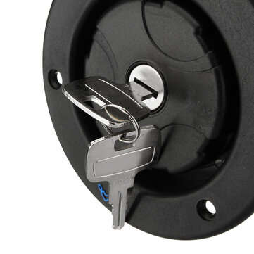 Black Fresh Water Locking Inlet Hatch Filler Cap Door Lock for Motorhome Caravan with 2 Keys