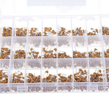1200pcs 24 Values 50V 10pF-10uF Monolithic Ceramic Capacitor Assorted Kit