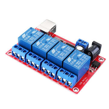 4 Channel 24V HID Driverless USB Relay USB Control Switch Computer Control Switch PC Intelligent Con