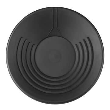14" Plastic Gold Pan Basin Nugget Mining Dredging Prospecting River Panning Metal ... (COLOR: BLACK)