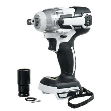 18V 520N.m. Li-Ion Battery Wrench Cordless Brushless Electric Impact Wrench Drive... (COLOR.: WHITE)